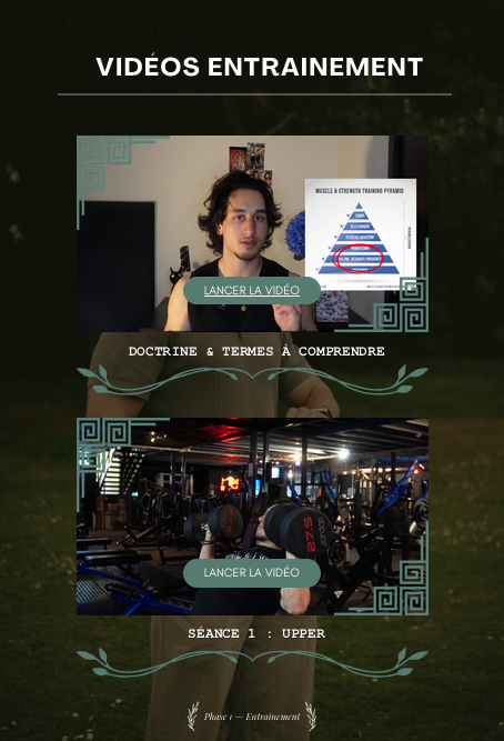 Modules d'entraînement